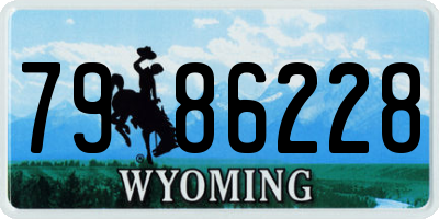 WY license plate 7986228