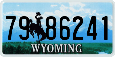 WY license plate 7986241