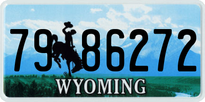WY license plate 7986272