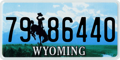 WY license plate 7986440