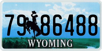 WY license plate 7986488