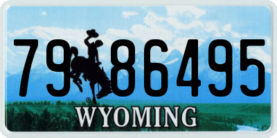 WY license plate 7986495