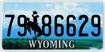 WY license plate 7986629