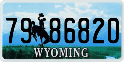 WY license plate 7986820