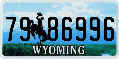 WY license plate 7986996