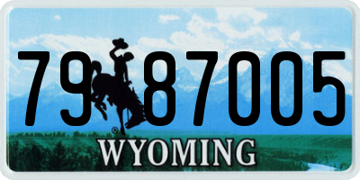 WY license plate 7987005