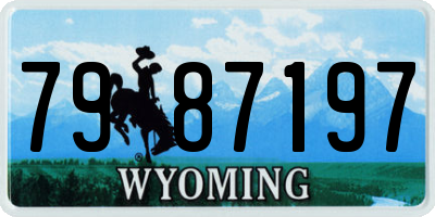WY license plate 7987197