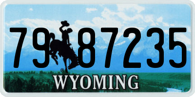 WY license plate 7987235