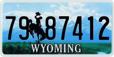 WY license plate 7987412