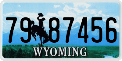 WY license plate 7987456