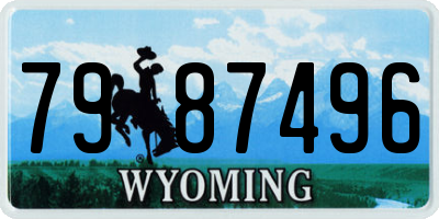 WY license plate 7987496