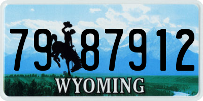 WY license plate 7987912