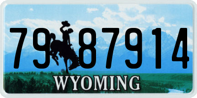 WY license plate 7987914
