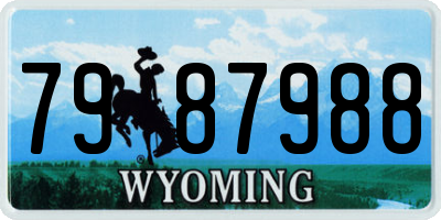 WY license plate 7987988
