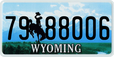WY license plate 7988006