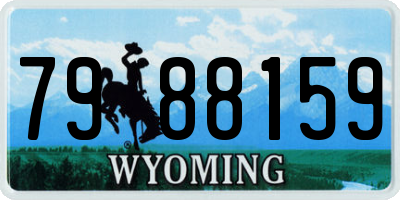 WY license plate 7988159