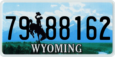 WY license plate 7988162