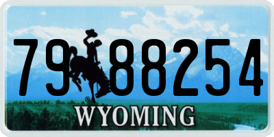 WY license plate 7988254