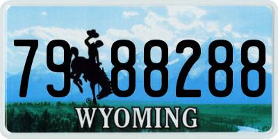 WY license plate 7988288