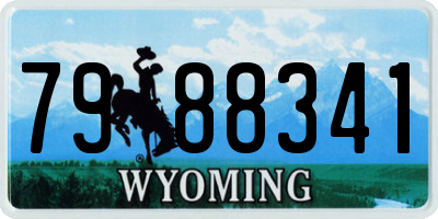 WY license plate 7988341