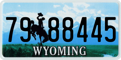 WY license plate 7988445