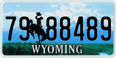 WY license plate 7988489
