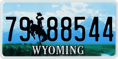 WY license plate 7988544