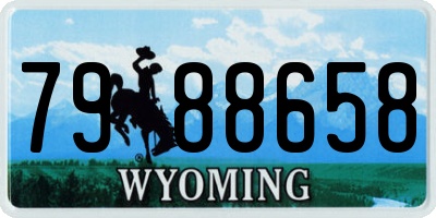 WY license plate 7988658