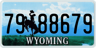WY license plate 7988679