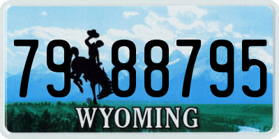 WY license plate 7988795