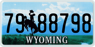 WY license plate 7988798