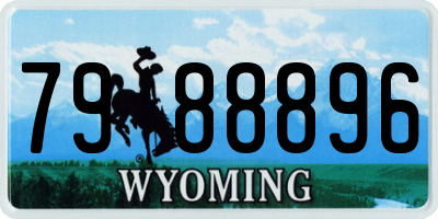 WY license plate 7988896