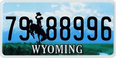 WY license plate 7988996