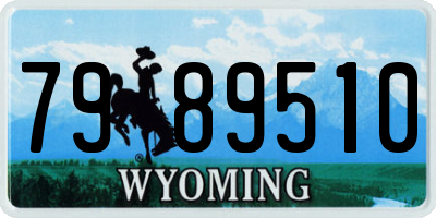WY license plate 7989510