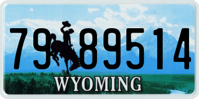 WY license plate 7989514