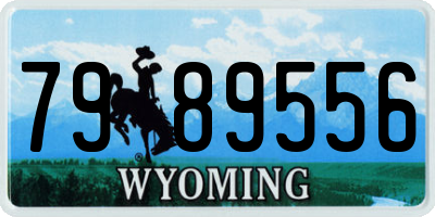 WY license plate 7989556