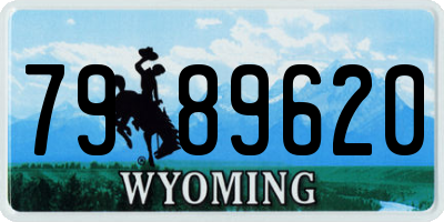 WY license plate 7989620