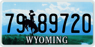 WY license plate 7989720