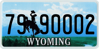 WY license plate 7990002