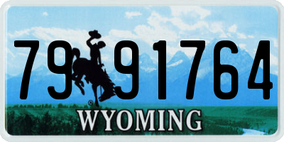 WY license plate 7991764