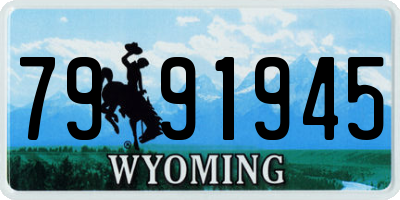 WY license plate 7991945