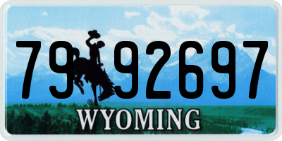 WY license plate 7992697