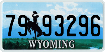 WY license plate 7993296