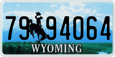 WY license plate 7994064