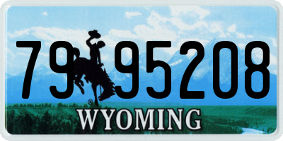 WY license plate 7995208