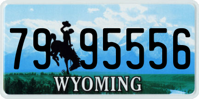 WY license plate 7995556