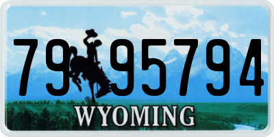 WY license plate 7995794