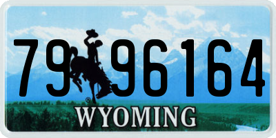 WY license plate 7996164