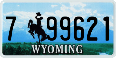 WY license plate 799621