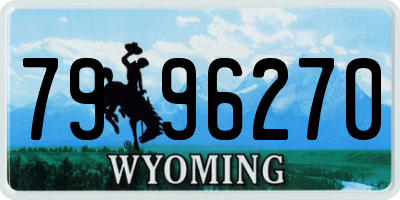 WY license plate 7996270